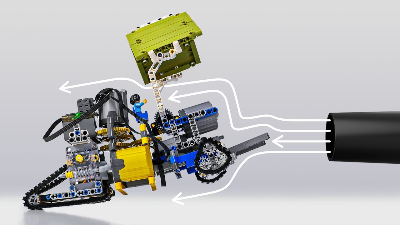 4 Lego Technic Cars Try to Beat the Wind Barrier