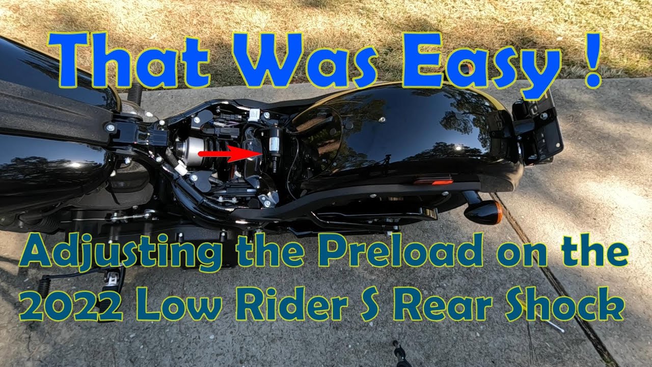 How to adjust suspension on 2022 Harley Softtail