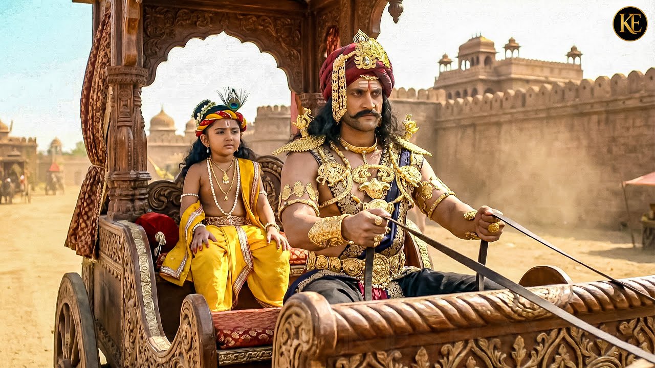 कंस ने बाल कान्हा को अपने रथ में बिठाकर भागा  || यशोमती मईया के नंदलाला || Shree Krishan leela ||