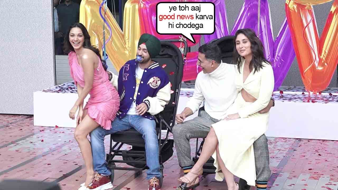 Kiara,Akshay,Kareena & Daljit Dosanjh's Unblivable Comedy ENTRY @Good Newz Trailer Launch