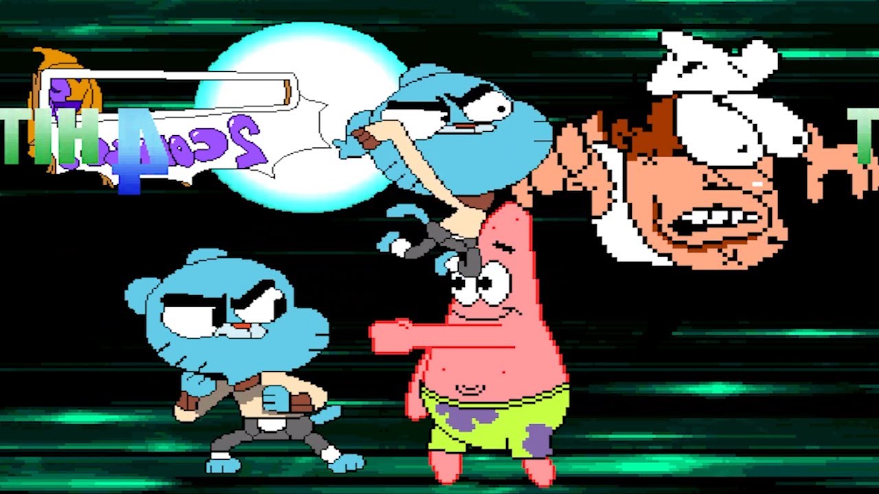 TEAM DOUBLE GUMBALL (old & new) FIGHTS MUGENS IN SURVIVAL MODE