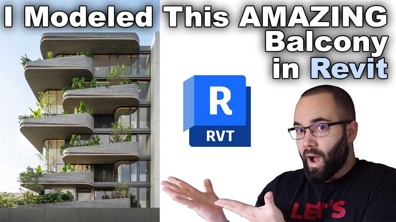 Как создать проект наклонного балкона в учебном пособии Revit