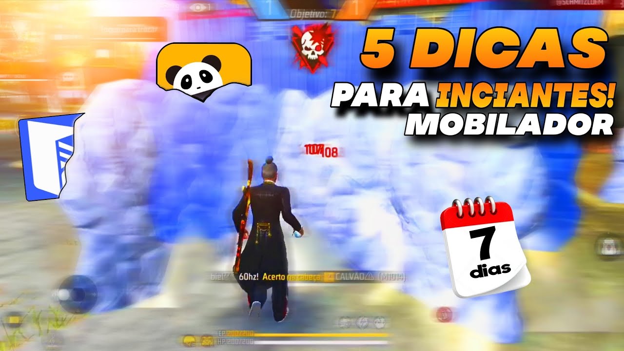 5 DICAS PARA UM INICIANTE EVOLUIR EM 7 DIAS NO MOBILADOR !! FREE FIRE!!
