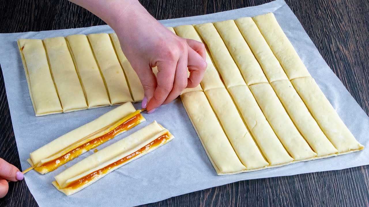 Supertrick! Sie werden jeden Tag ein Dessert mit Blätterteig und Apfelmarmelade zubereiten