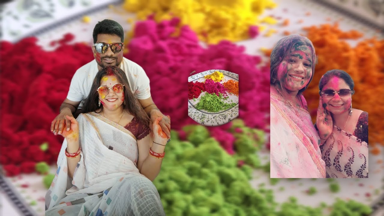 खूब जमकर मनाई होली💞🧡🤎💛💚#youtubevloggers#viral  #like #vlog 