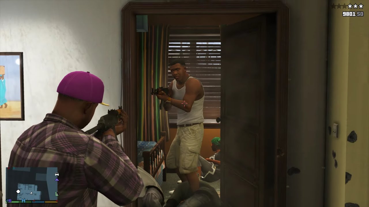 GTA 5 - Ballas Raid Franklin&rsquo;s House + Ten Star Escape