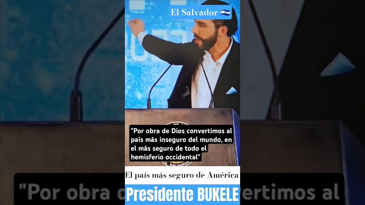 BUKELE EL PA&Iacute;S M&Aacute;S SEGURO #cortos #shorts #elsalvador #bukele #silentconversation #seguridad #orden