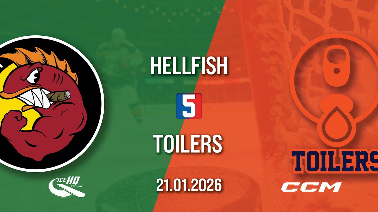 Hellfish vs Toilers - Div 5 - 21th January- iceHQ Rec League ice hockey