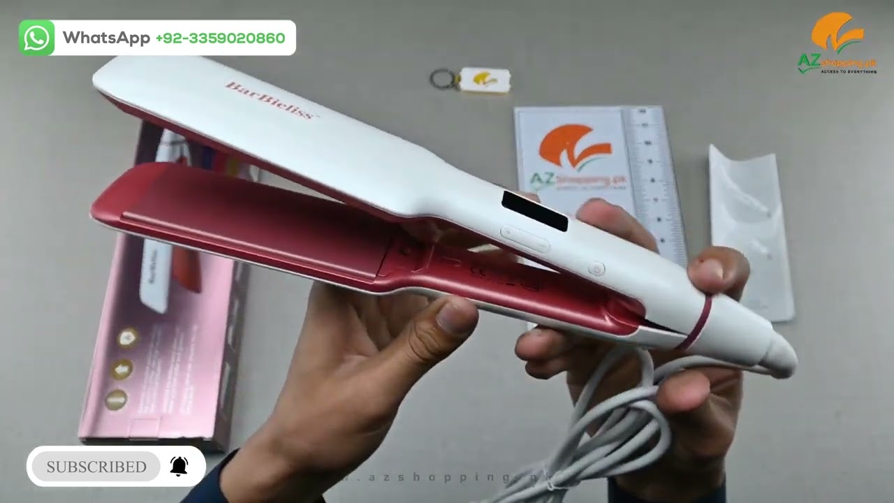 Barbeliss Professional Hair Straightener Flat Iron with Widened Panel, LCD Display - Model: BA-3888