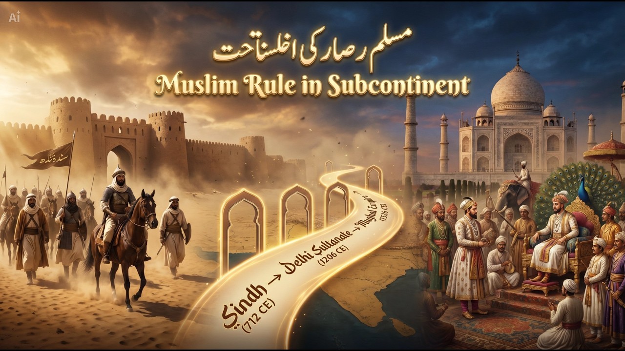 Muslim Rule in Subcontinent | From Sindh to Mughal Empire | Pakistan Studies Full History