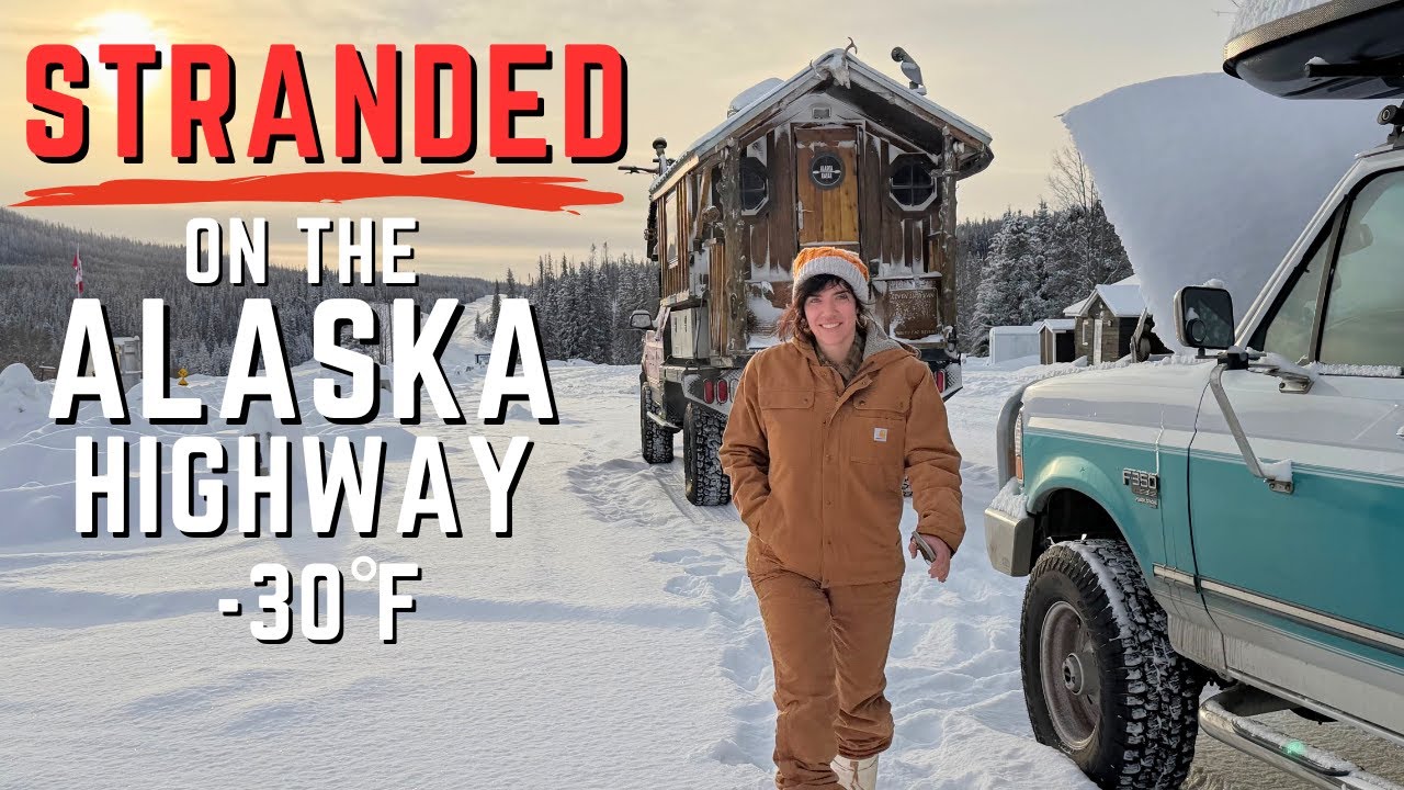 THIS IS BAD | Stuck Overnight in -30°F (100 MILES from Help) in the Middle of the Alaska Highway