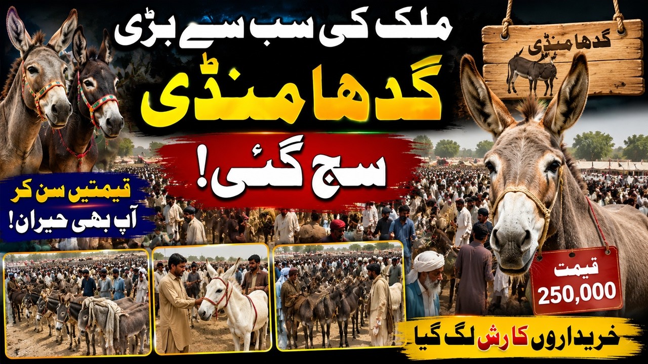 Pakistan's Largest Donkey Market Draws Huge Crowds | Breaking News | Pakistan News