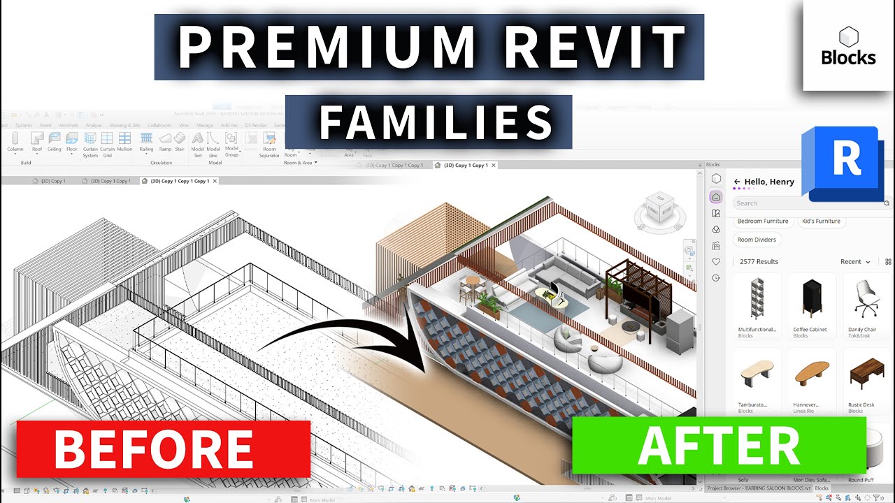 Upgrade Your Presentation In Revit with Blocks Plug-in/ Free Tutorials