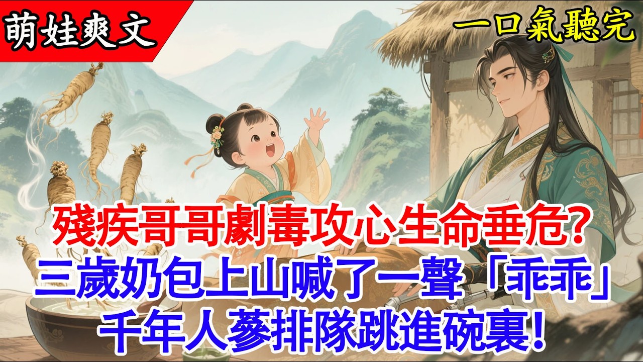 【完結小說】3歲奶包為救哥哥勇闖“吃人禁地”！萬物皆有靈，千年人參竟排隊求帶走？這才是真正的天選之女！😭暖哭！#爽文 #有聲書 #萌娃 #團寵 #小說 #原創