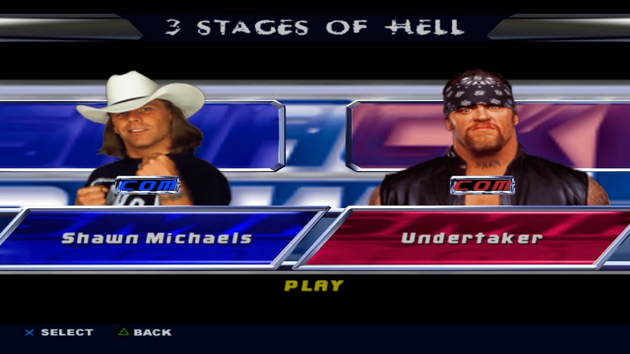 WWE SmackDown! Shut Your Mouth - Shawn Michaels VS Undertaker (3 STAGES OF HELL)