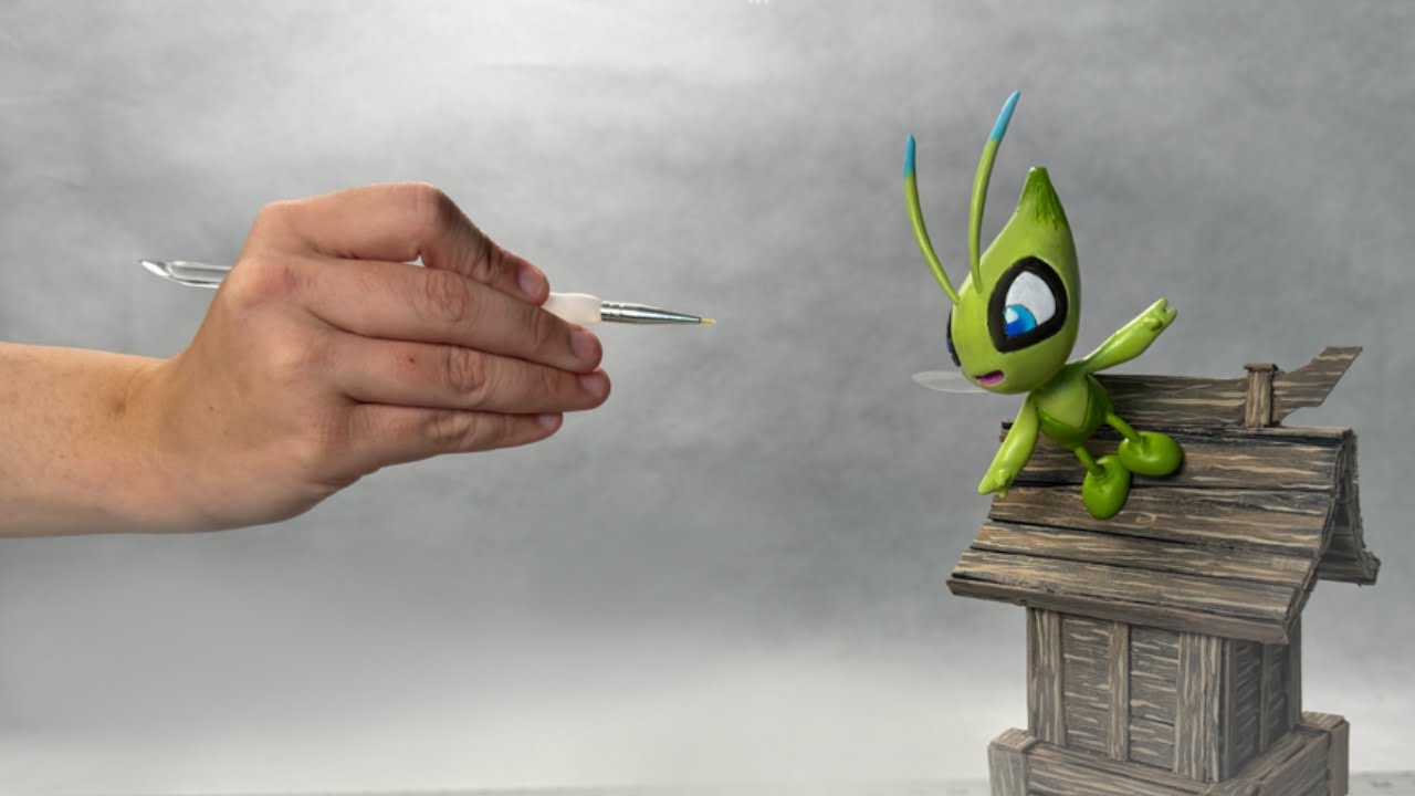 Making Celebi and It's Shrine | Legendary Pokémon DIY Art Project