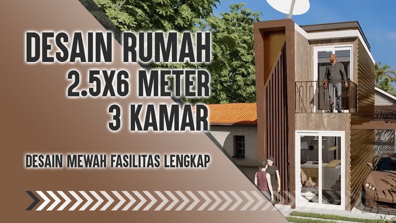 Solusi Rumah Gang | Desain Rumah di Gang 2 Lantai 2x6 Meter