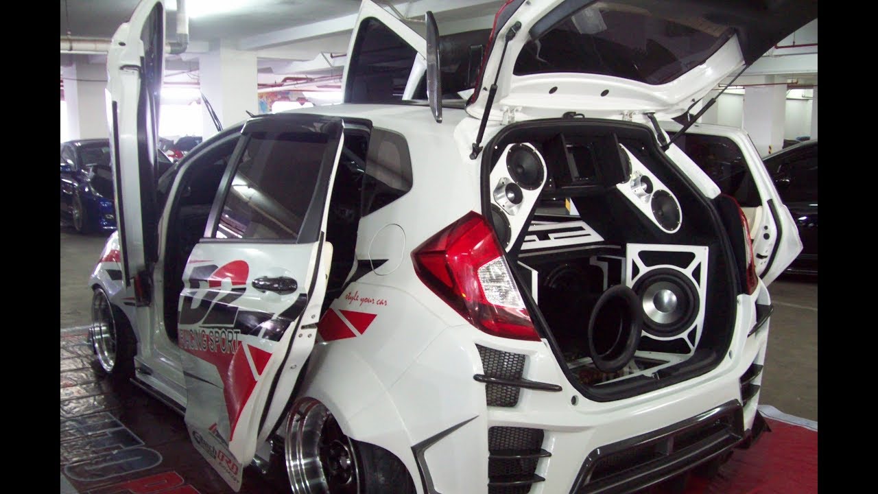 Full Modification Honda Jazz Fit GK5 Custom Wide Body Kit Hellaflush Stanced