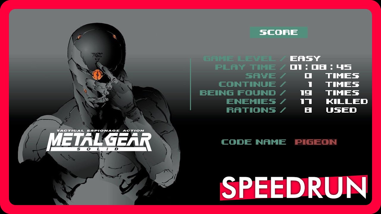 Metal Gear Solid Integral | PS1 Emulator | Easy | Any% Speedrun | 01:08:45 IGT