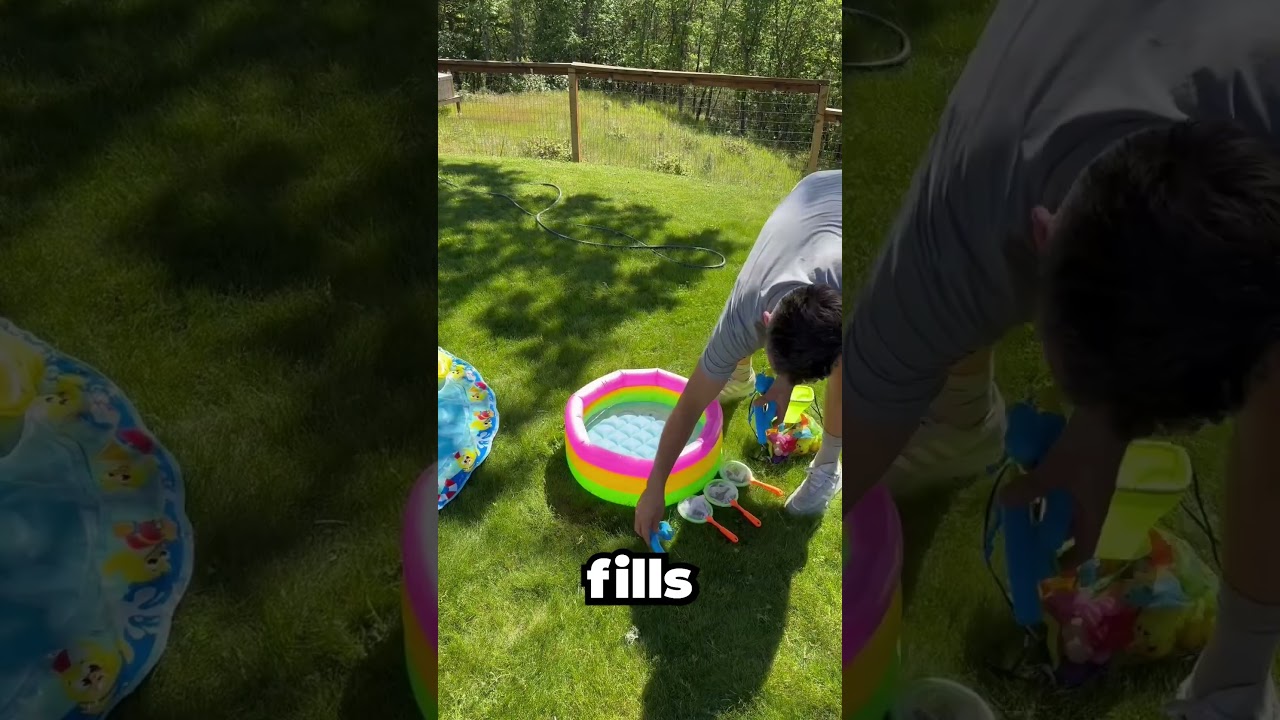 Best Backyard Waterpark! 💧🥹🛝