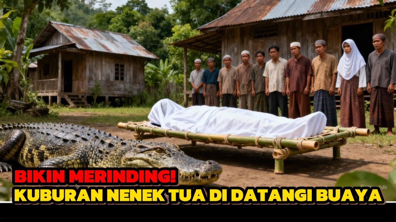 JATIM MERINDING!!  KUBURAN NENEK TUA INI DI DATANGI BUAYA BESAR ! SAAT PROSES PEMAKAMAN