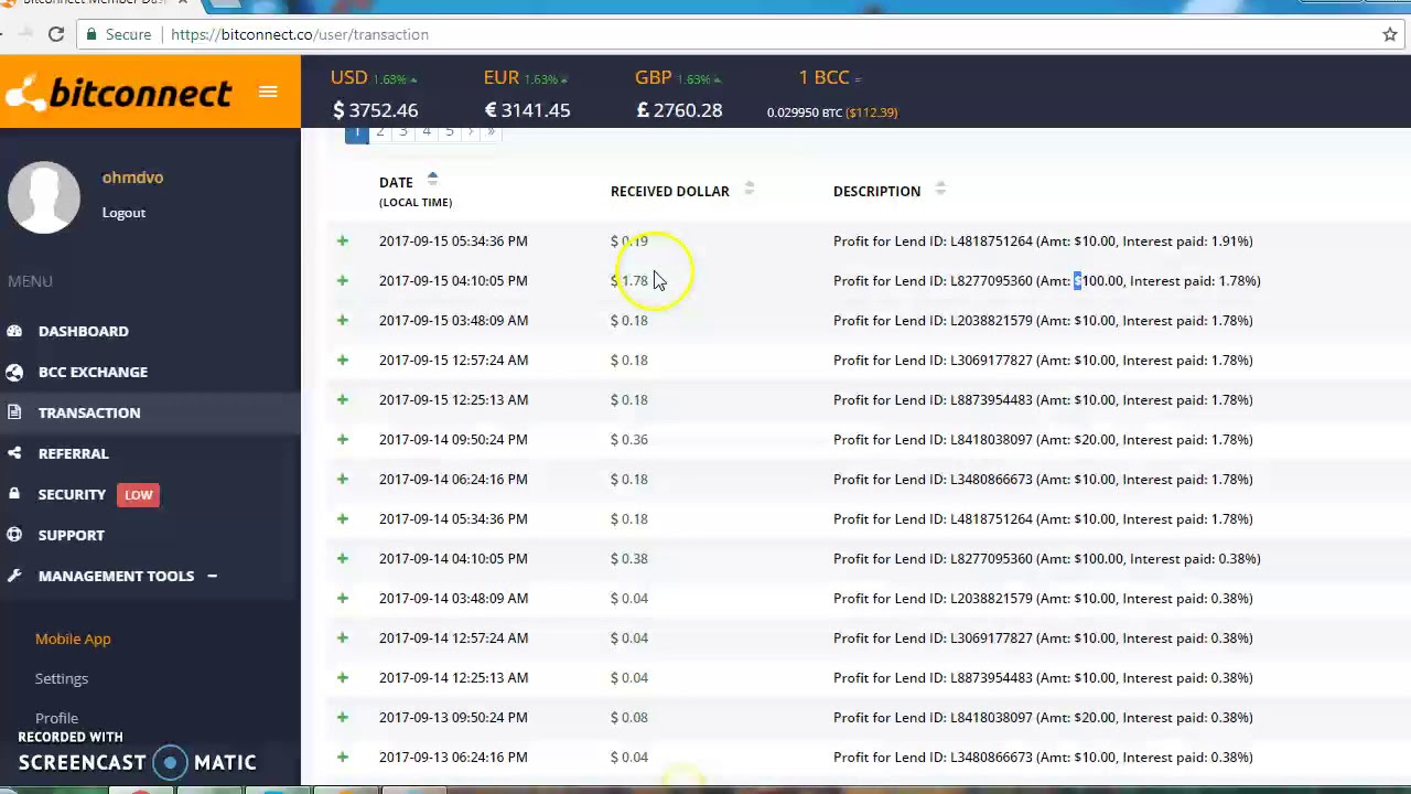 Bitconnect: How to Reinvest
