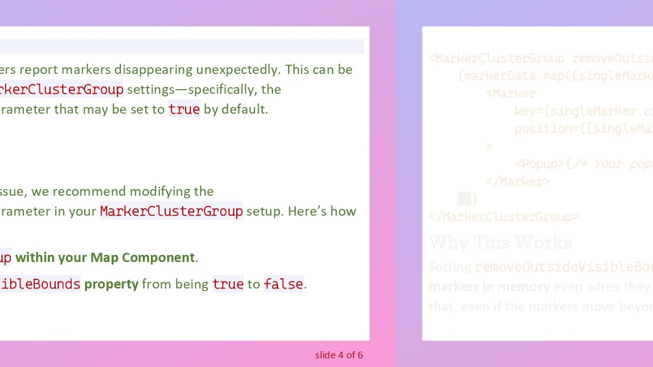 Fixing Marker Disappearance in React-Leaflet Maps