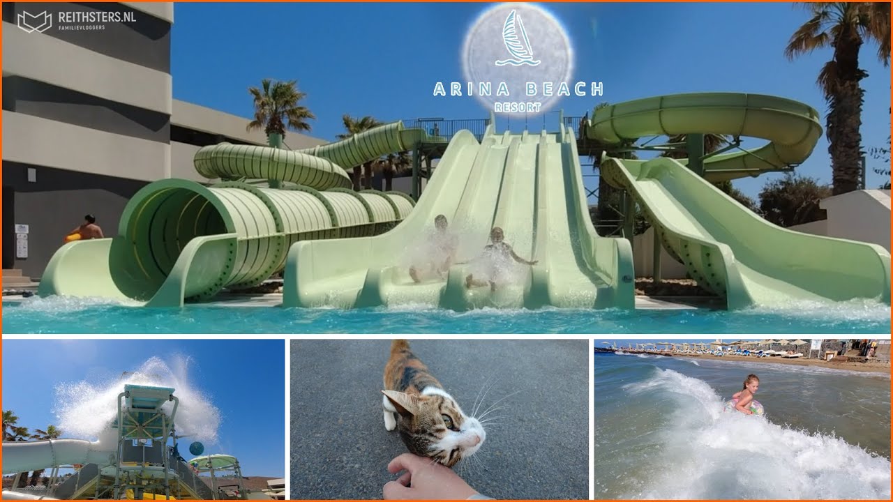 DAGJE ZWEMMEN EN VAN ALLE GLIJBANEN GAAN IN ONS RESORT IN KRETA! - VLOG #389