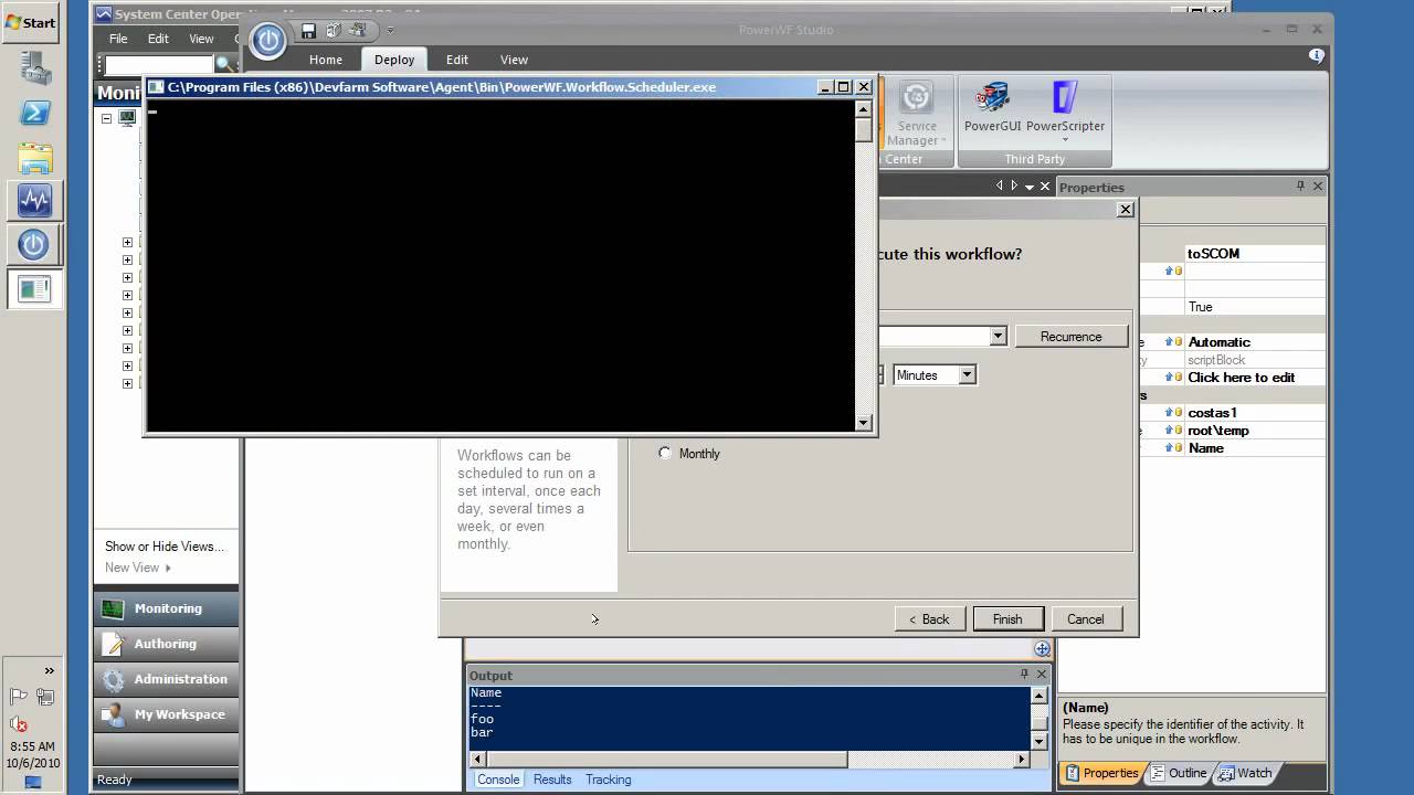 PowerWF 2.3.4 PSCustomObject To SCOM