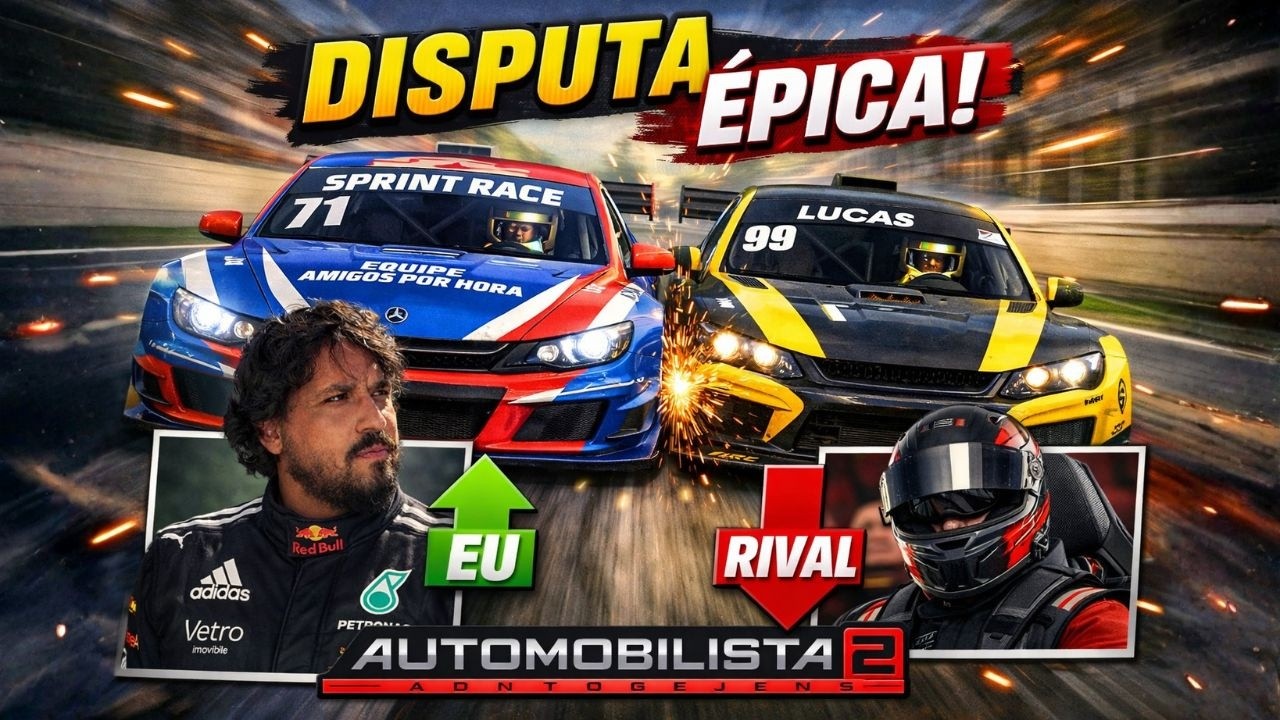 Corrida super disputada no automobilista 2. foram voltas disputando o 2 lugar.