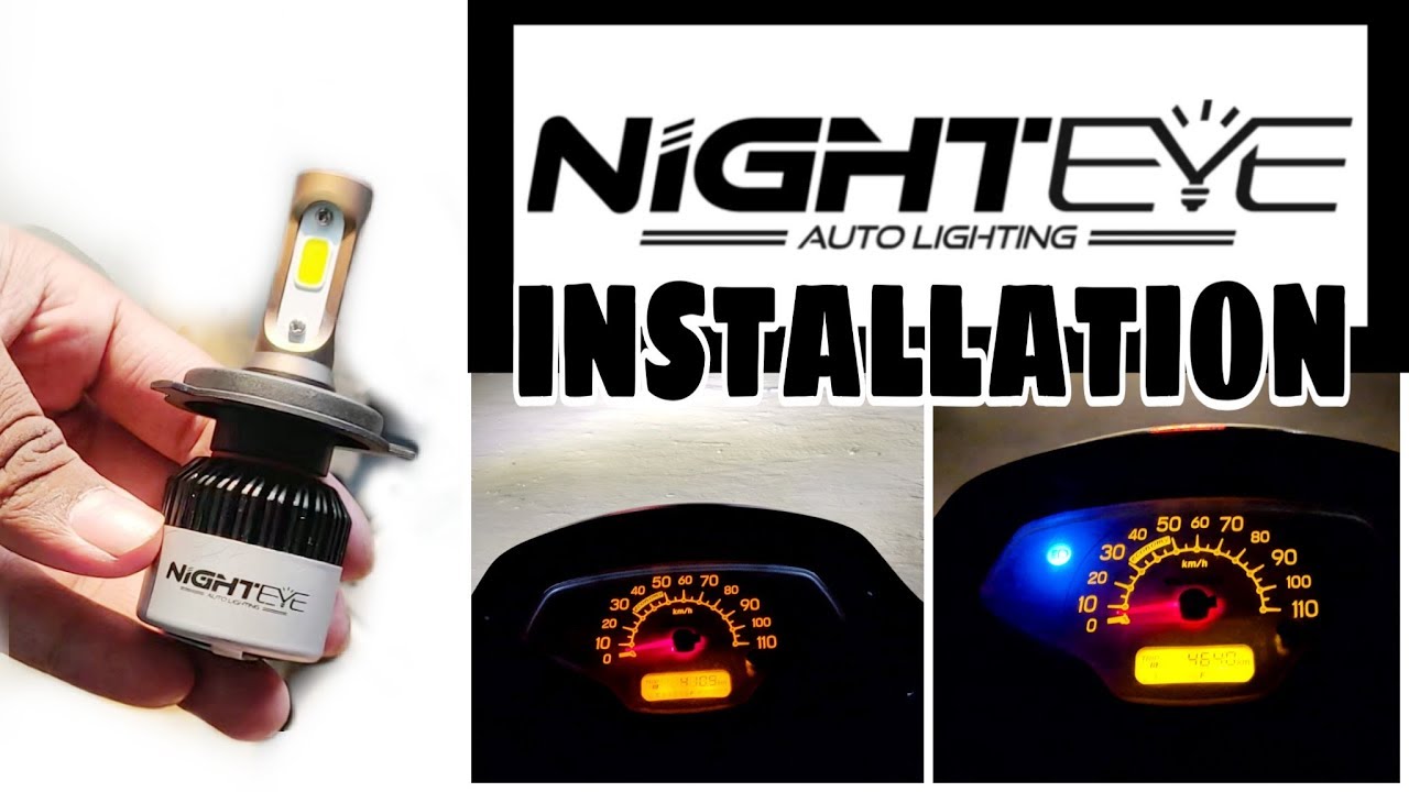NIGHT EYE LED Headlight  installation for my Access 125 💯