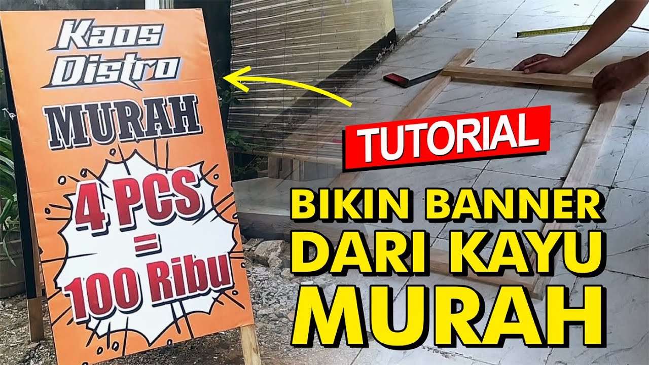 Bikin Banner Kayu Untuk Toko Kaos Distro Pasar Banyurip Pekalongan