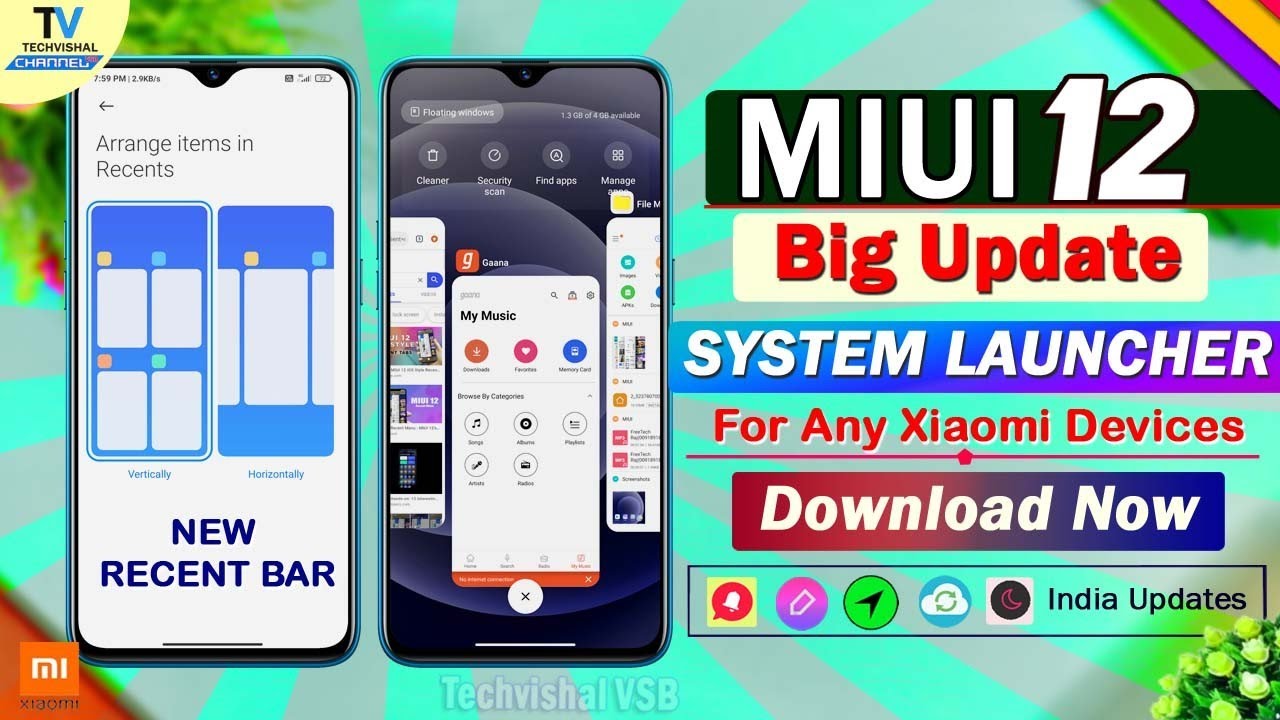 Big New Update MIUI 12 System Launcher Update | Arrange items in Recent | MIUI 12 New Recent Menu