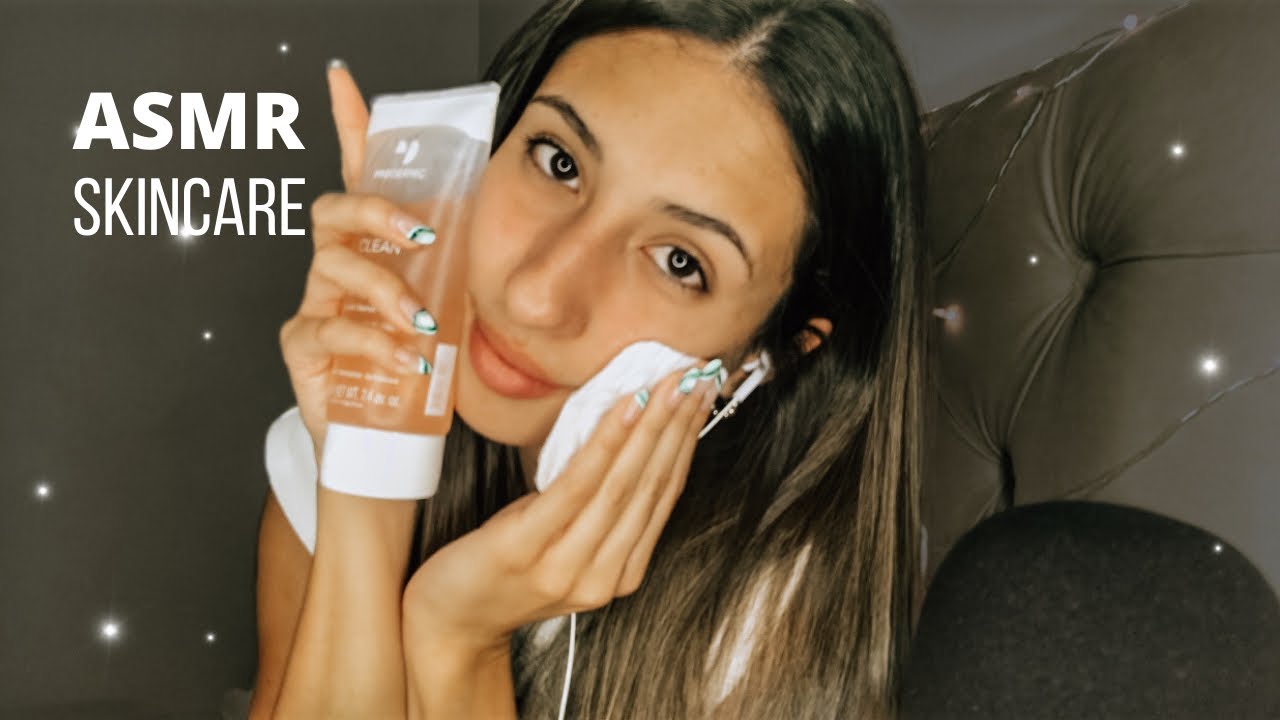 ASMR español - Mi rutina de SKINCARE | Sonidos relajantes para dormir + Susurros