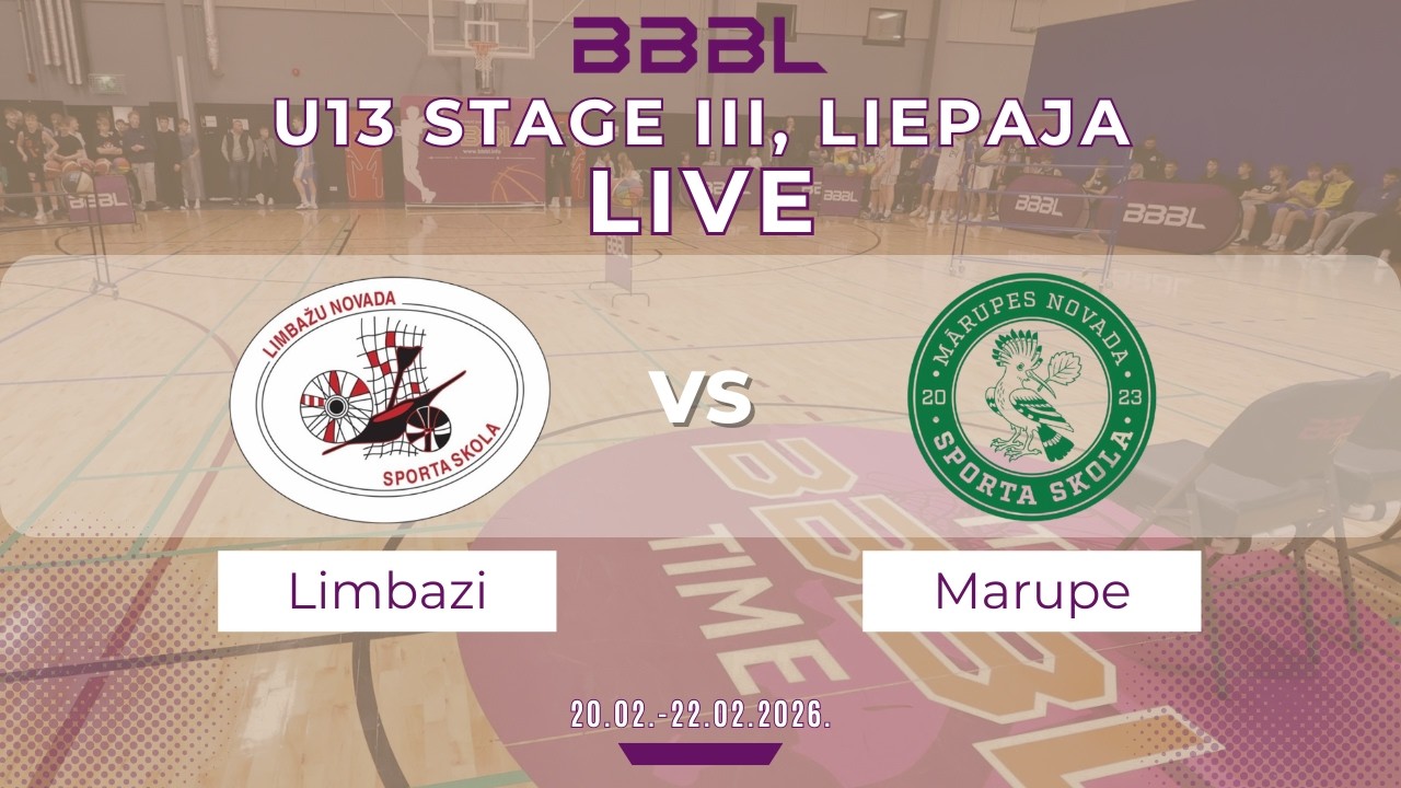 Šiauliai KA Saule 2013 vs Limbaži 2013 | BBBL U13 | Stage III