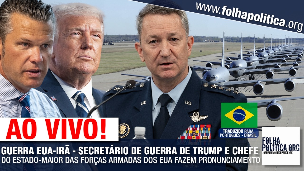 AO VIVO: GUERRA EUA-IR&Atilde; - SECRET&Aacute;RIO DE GUERRA DE TRUMP E CHEFE DO ESTADO-MAIOR DAS FOR&Ccedil;AS ARMADAS..