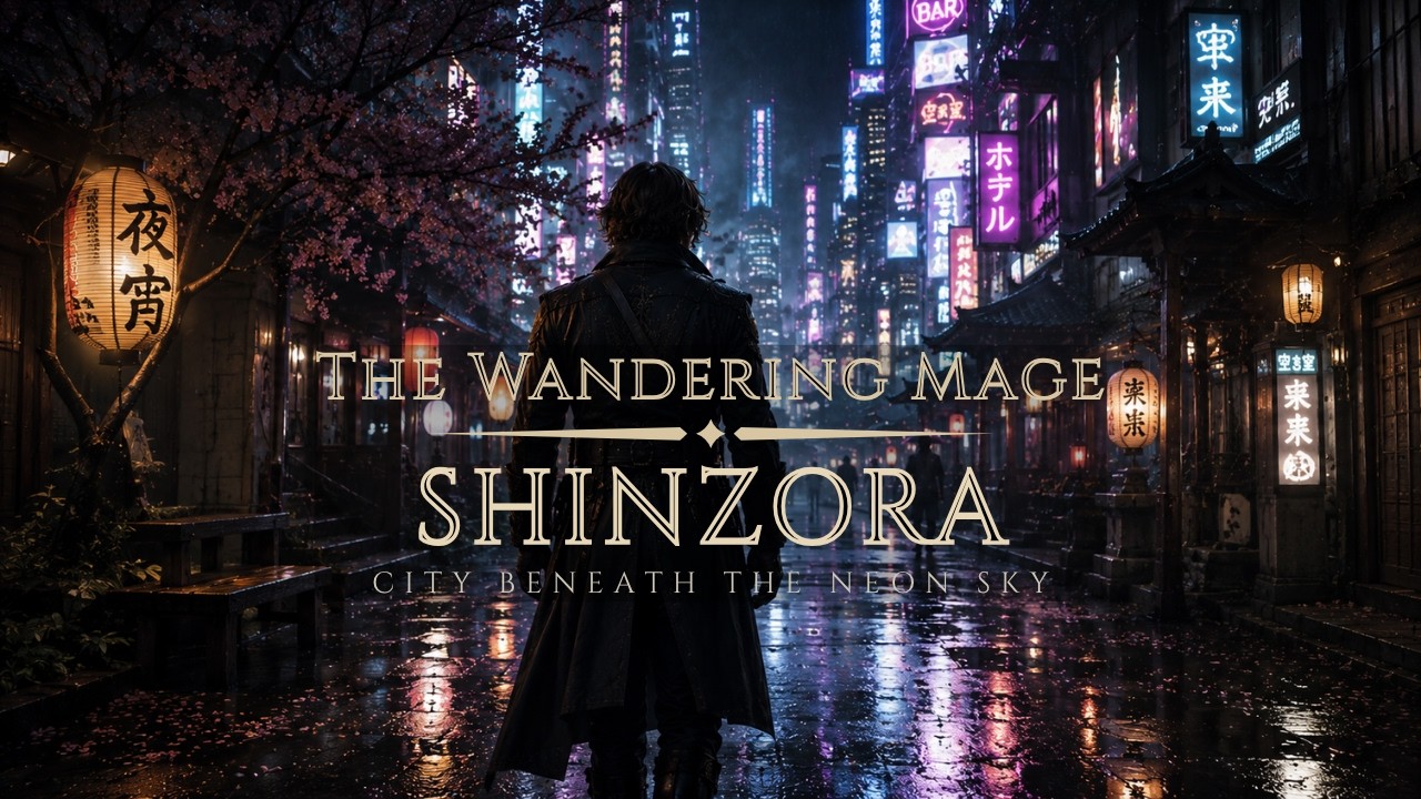 Shinzora &mdash; City Beneath the Neon Sky | Chapter 1 of The Wandering Mage Chronicles