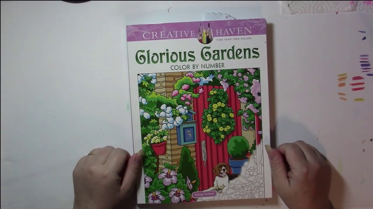 Flip: Glorious Gardens Color by Number Creative Heaven Adult Coloring Book by George Toufexis