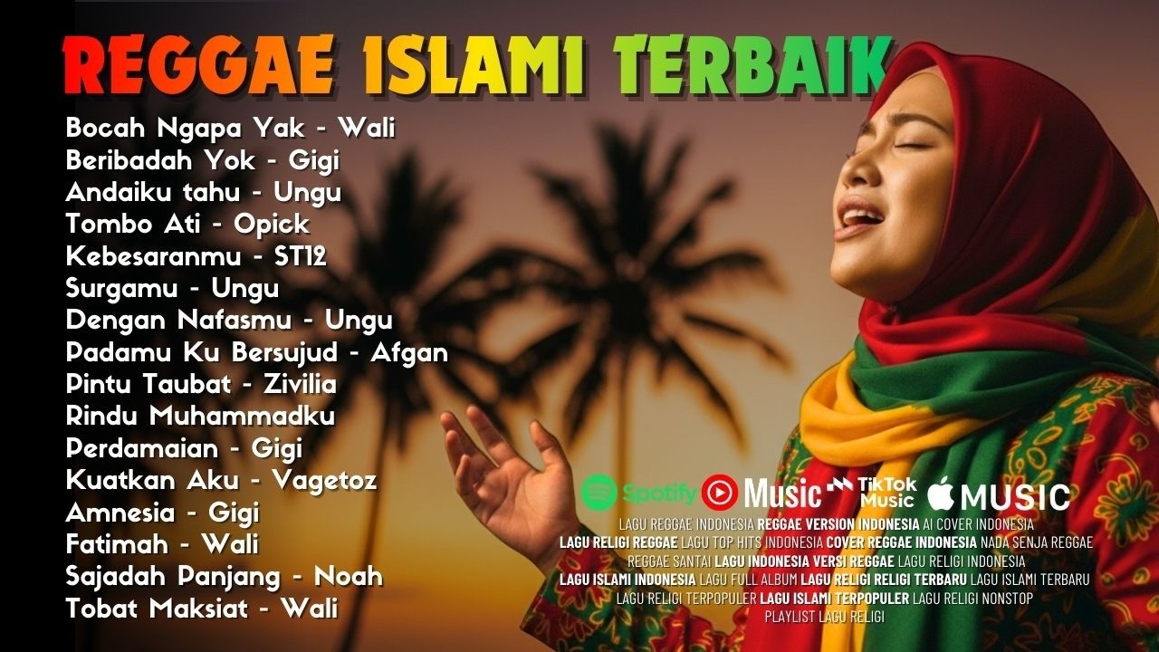 Reggae Islami Nonstop 1 Jam 🌅 Cocok Buat Sore & Renungan 🔥Cover AI - REGGAE RELIGI TERBAIK