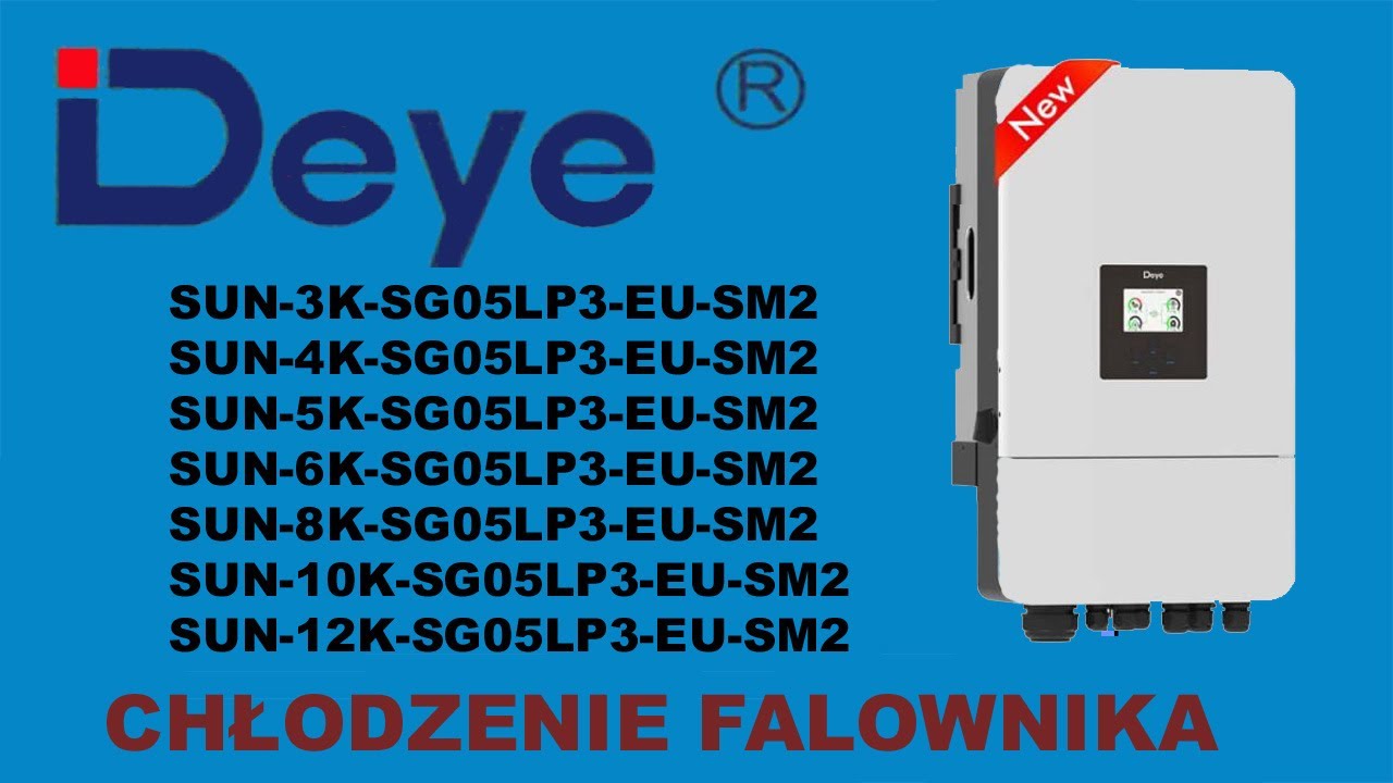 DEYE chłodzenie falownika hybrydowego SUN-12K-SG05LP3-EU-SM2 inwerter
