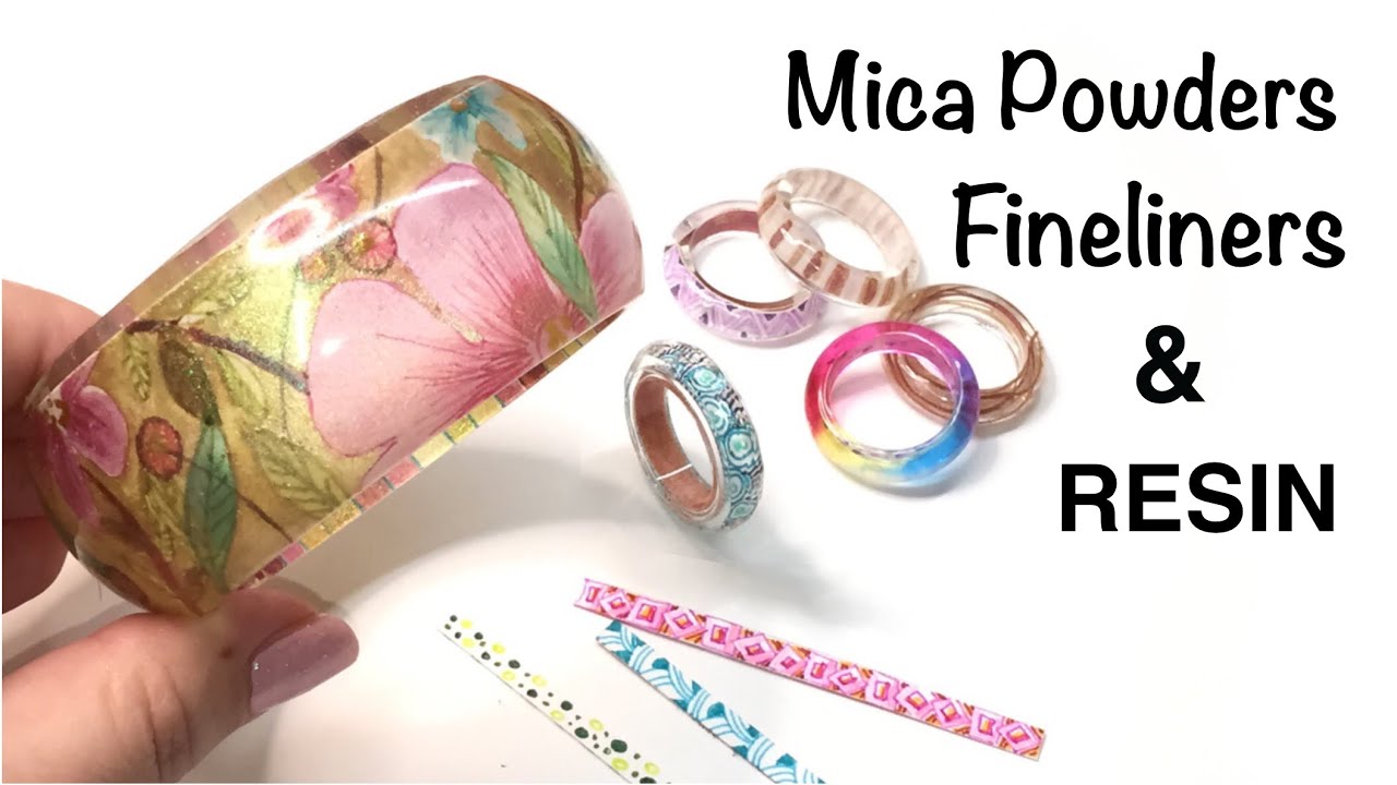 Homemade Metallic watercolors, Fineliners &  Resin Crafts- Tutorial