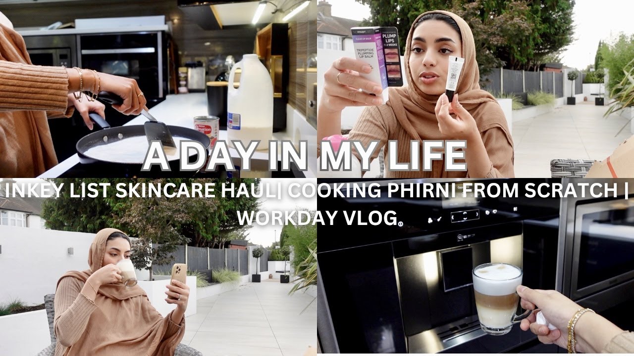 Morning Simple Skincare | Cooking PHIRNI From Scratch| Drugstore Skincare Haul| Workday | VLOG ♡