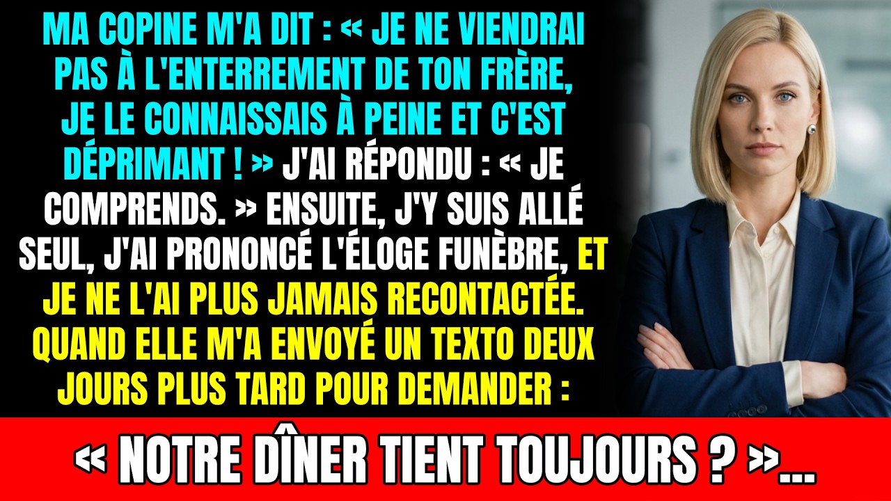 « C'est déprimant » : ma copine m'a abandonné le pire jour de ma vie, puis elle a osé...