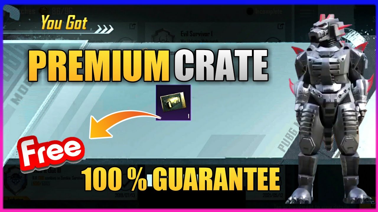 GET FREE PREMIUM CRATE IN PUBG MOBILE 100% WORKING | NEW TRICK TO GET FREE PREMIUM CRATE