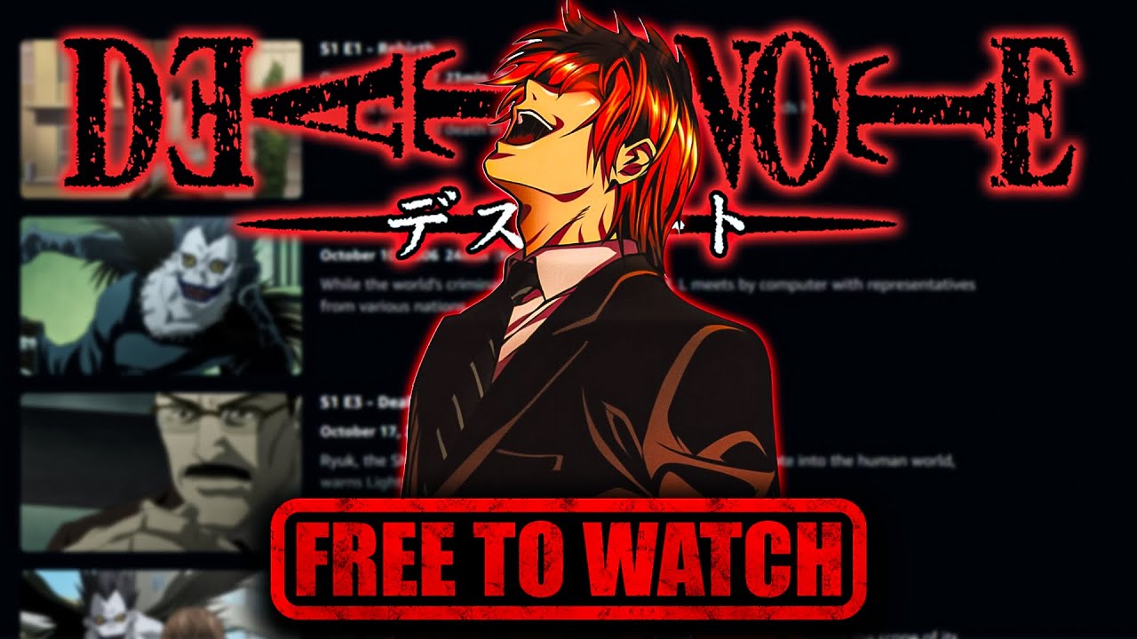 How to watch the Death Note anime for FREE(legally)