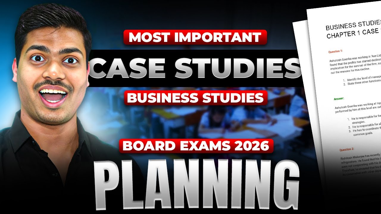 Most Important Case studies & PYQ's | Planning. Class 12 Business studies Board 2026 #cbse