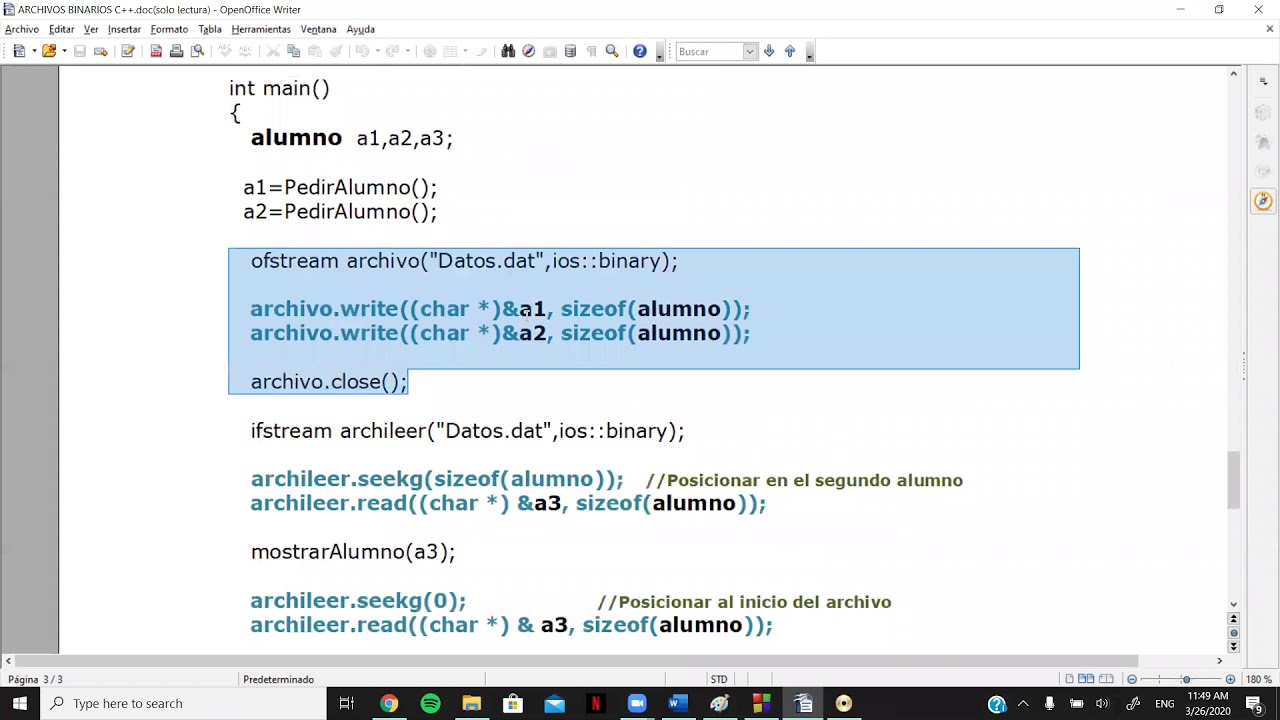 PROGRAMACIÓN 1:  Archivos Binarios en C++