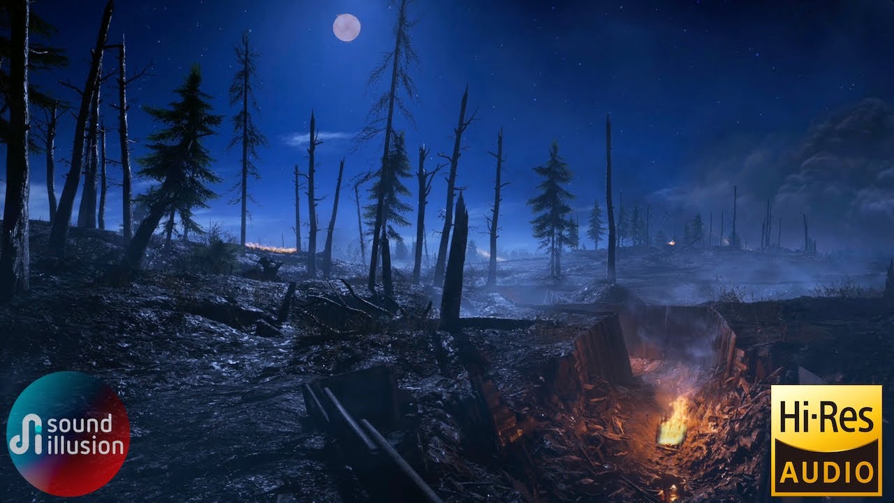 Your Sleeping In A WW1 Trench At Night