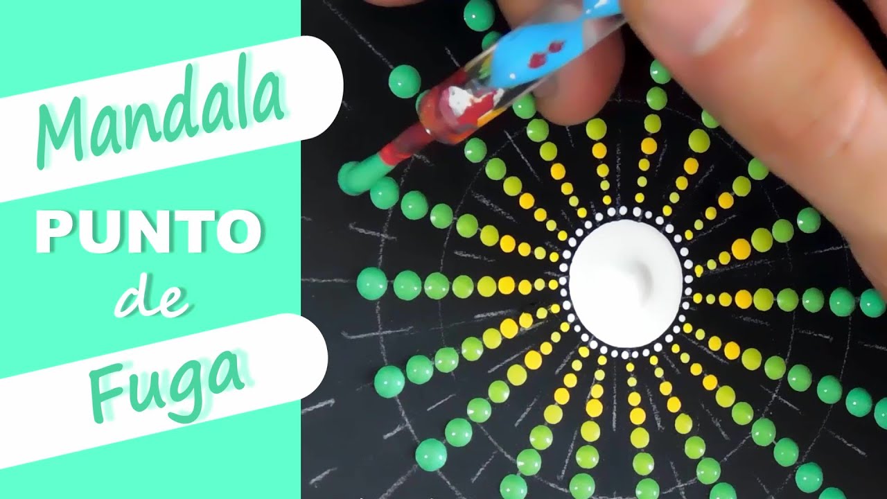 Mandala en Puntillismo / cómo pintar mandalas con acrílicos