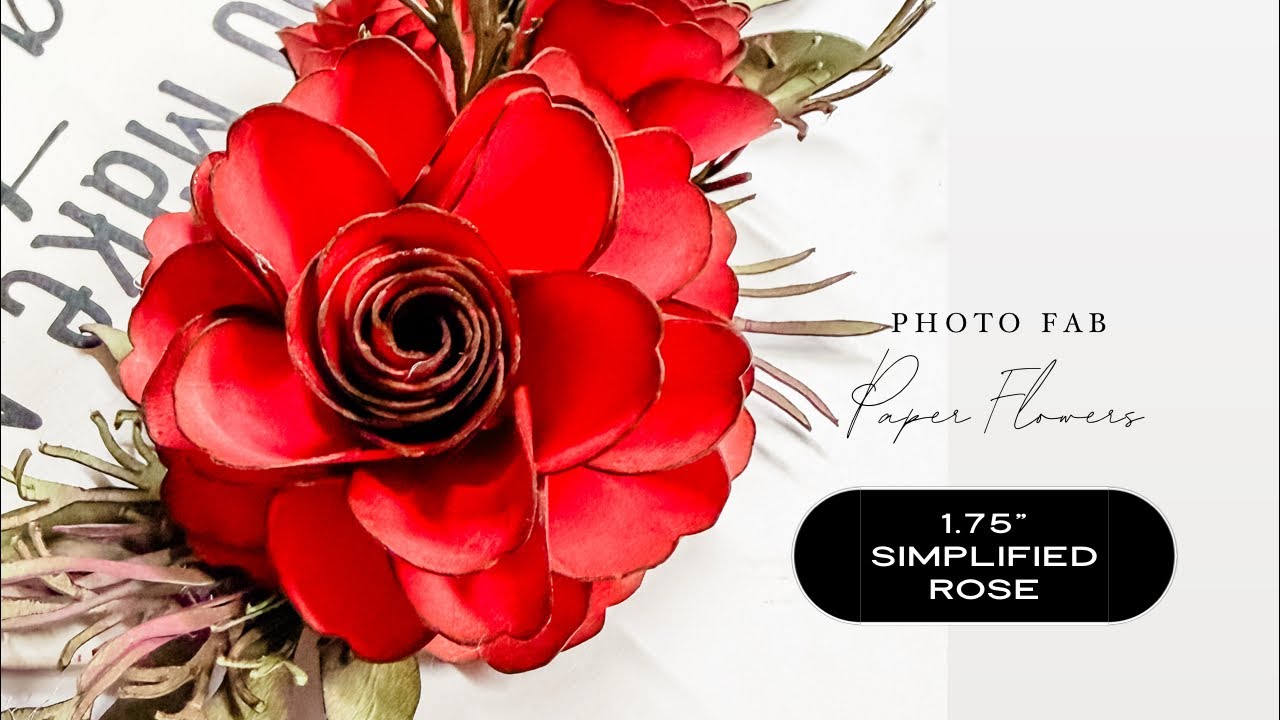 PhotoFabPaperFlowers is live! | 1.75” Simplified Rose